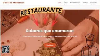 🍽️ Dise&ntilde;o de p&aacute;gina Web Moderna para Restaurante - HTML & CSS