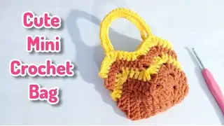 How to crochet granny square bag for beginners ✅ crochet mini bag  #crochet #crochetbag #handmade