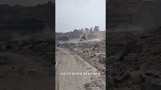 controlled blasting#miningengineer #opencastmining #excavator #coal #mining #travel #miningindustry