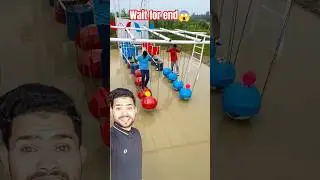Red vs blue &mdash; who will outplay the water chalenges and unpredictable levels? final moment amazing