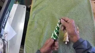 Bandsaw a spiral Christmas Tree ornament wood carving by Darryl Easter