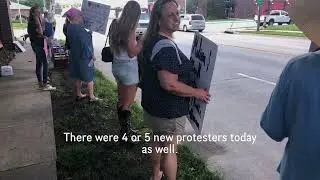 Residents of North Iowa protest against MAGA movement.