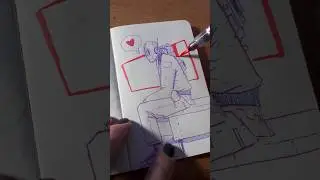 Filling my Pocket Sketchbook #drawings #art #shorts #sketchbookpage #drawing