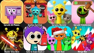 Master Slice Hero,Sprunki Beat,Sprunki Transformer,Beatbox Survival,Sprunki All Phases