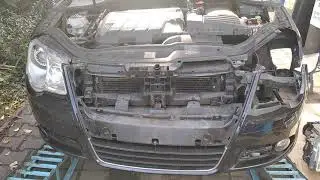 Demontaż zderzak przód,atrapa,lampa przód xenon,wymiana żarówki D1S,wymiana halogen, Volkswagen EOS