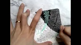 Drawing Process of Zentangle Project pack 14, Day 05