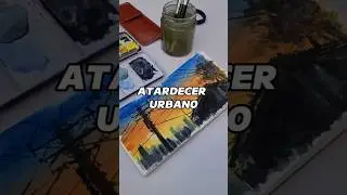 Demo Atardecer Urbano en acuarela #tutorialacuarela #acuarela #acuarelafacil #arte