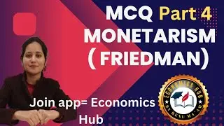 MCQ on Quantity Theory of Money||Monetarism||Friedman||Part 4||By Renu Ma'am