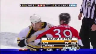 Byron Bitz vs Matt Carkner Oct 24, 2009 [HD]