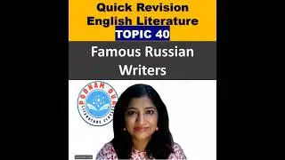 Revision Topic 40 UGC NET CUET English Literature Famous Russian Writers  Classes Poonam Dua