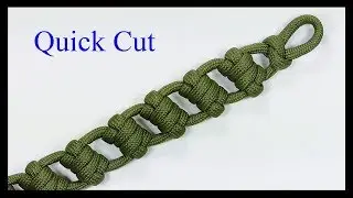 Paracord Bracelet Tutorial: Ladder Strap Bracelet Design Without Buckle - Quick Cut