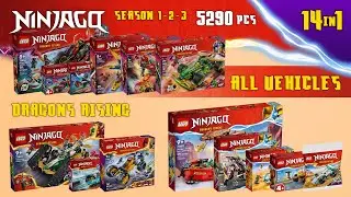 14in1 All LEGO NINJAGO Vehicles from Dragons Rising Season 1, 2, 3 (5290 pcs) Building Instructions