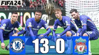 FIFA 24 - MESSI, RONALDO, MBAPPE, NEYMAR, ALL STARS | CHELSEA 13-0 LIVERPOOL UCL FINAL