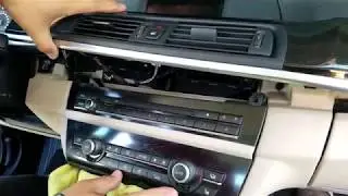 How to Remove Radio CD Player from BMW 528 2011 for Repair.