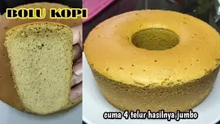 Resep bolu kopi 4 telur yang super harum, perpaduan sempurna antara kopi dan kue!