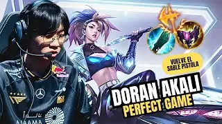 DORAN EN MODO DIOS CON AKALI STOMPEA A ZEUS EN TOP😱 - T1 vs HLF