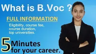 Bvoc course - Eligibility, course fee, course duration, top universities