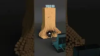 9,000 Cubes vs 1,000kg Ball Physics Simulation. #3dsimulate #blender #shorts #3dasmr @3dsimulate