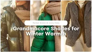 🧤 Forest Green & Ivory | Cozy Grandmacore Shades for Winter Warmth