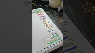 Lettering with Golden Marker #handletteringart #calligraphyfonts #shortsyoutube