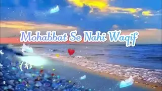 Mohabbat Se Nahi Waqif | Restaurant Crush Love Story |Hindi Love Status Jannat Z | New Hindi Status
