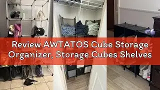 Review AWTATOS Cube Storage Organizer, Storage Cubes Shelves Bookshelf, 6 Cube Closet Organizers and