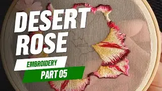 Hand Embroidery Flower Petal Tutorial Color Matching and Realistic Stitching