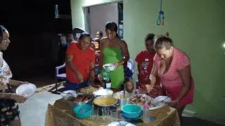 Ceia de Natal da família três riacho