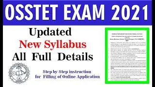 OSSTET EXAM 2021 Official Notification Released !! OSSTET 2021 Online Apply Date Published !!