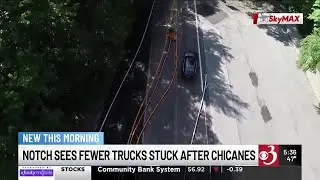 Chicanes curb stuck-truck problem on Notch Road