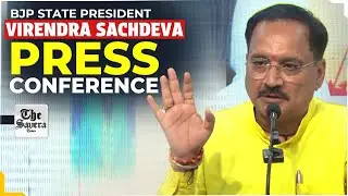 Delhi: BJP state president Virendra Sachdeva holds a press conference