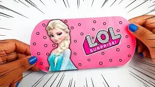 LOL DE FROZEN!!! ❄️ ☃️ ABRIENDO UNA LOL CASERA DE FROZEN 2D - ✂️ Crafty DIY Reciclaje