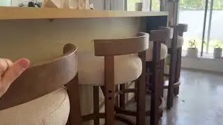 Ya-Home Mid-Century Bar Stools Set, Linen Counter Height Upholstered Barstools Bar Chairs Review