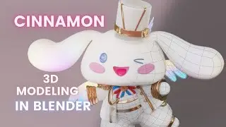 🌟 Make cute Cinnamoroll シナモロール 3d model 🌟 Blender tutorial