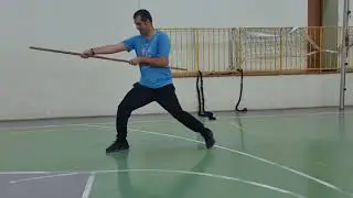 Gyaku tsuki methods by bo stick