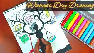 Women's Day Drawing||Empowerment of women drawing||International women's Day March 8th