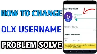 How To Change Olx Username // Olx Username Change