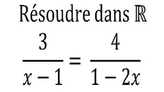 Équation avec un quotient - 2nde