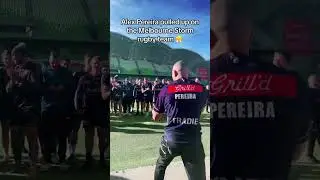 Alex Pereira met the Melbourne Storm rugby team 🏹