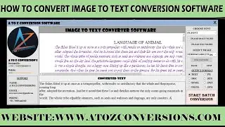 How To Convert Image To Text Conversion Software | Conversion Software For Image To Text