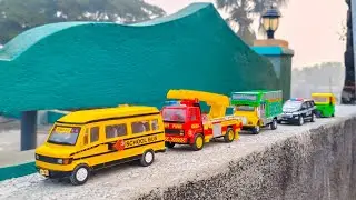 Centy Toys Tmp School Bus🚌|Fire Ladder Truck,Public Truck Toy, Police CarToy Model Auto RickshawToy😍