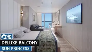 Sun Princess | Premium Deluxe Balcony Stateroom Full Walkthrough Tour | Princess Cruises | 2025 | 4K