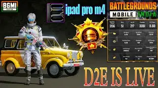 BGMI LIVE WITH D2E || TDM ROOM AND WOW MODE || IPAD PRO M4