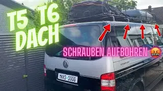 VW T5 T6 Dach Schrauben aufbohren weil sie fest sitzen 😩
