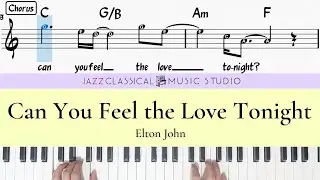 Elton John - Can You Feel the Love Tonight | Course Preview | Piano Tutorial (EASY) Preview