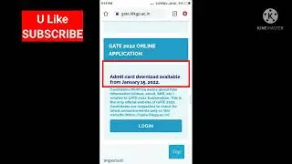 gate 2022 new admit card download date out