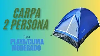 Carpa 2 personas azul poli&eacute;ster.