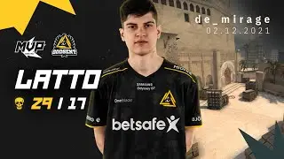 MVP CSGO POV: GODSENT latto (29/17) vs Heroic (de_mirage) @ IEM Winter 2021