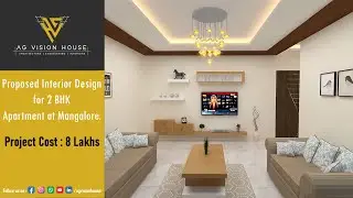 LOW BUDGET INTERIOR DESIGN | 2BHK APARTMENT MANGALORE | AG VISION HOUSE #mangalore