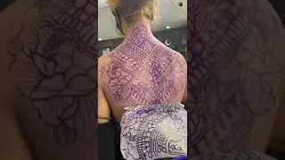 flowers tattoo piece for girls back side tattoo || Artist by @crysalexart